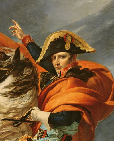 Napoleon überquert die Alpen am 20. Mai 1800, 1803 (Detail) von Jacques Louis David